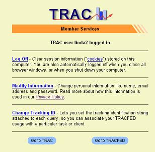TRACFED Member Services page