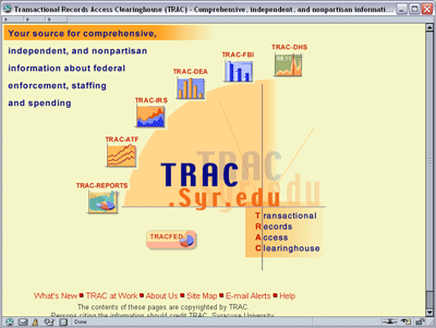 TRAC and TRACFED index pages